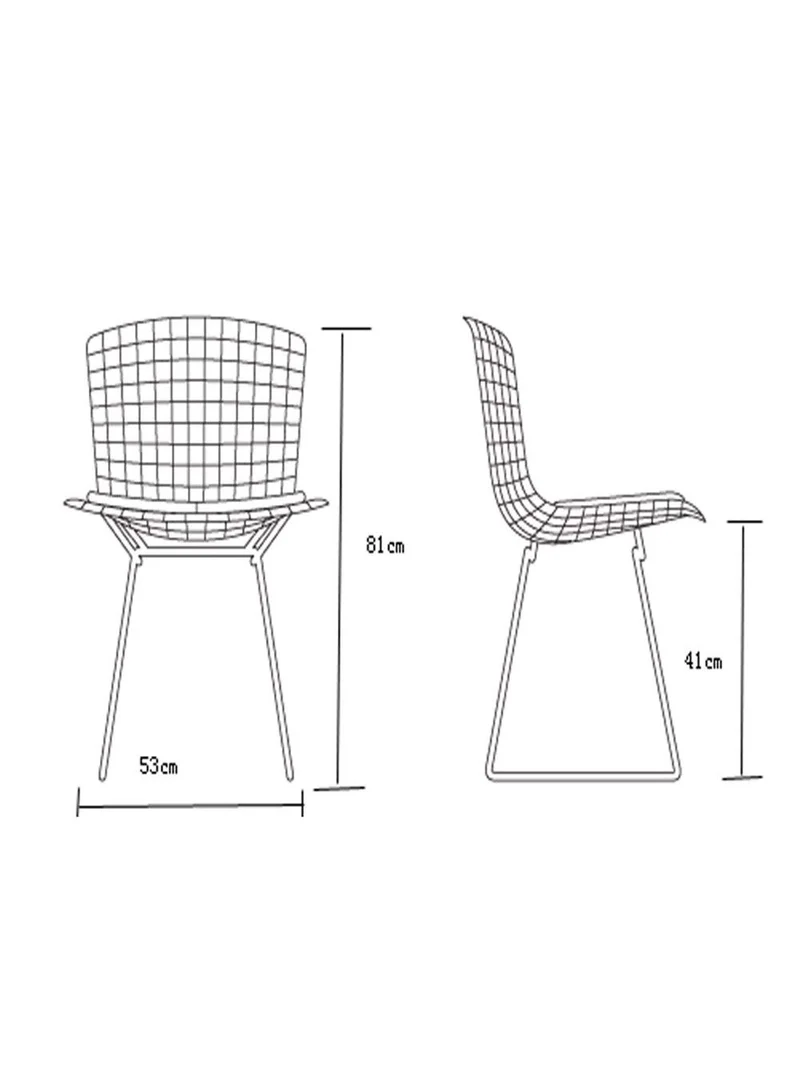 A NGDING Tabouret Nordic Ajourées Grillage Creative Chaise Dossier Fer Forgé Dossier Simple Casual Chaise Ordinateur Banquet Salle Makeup Hôtel Tabouret Simple Banc Métal Siège 81cm * 53cm