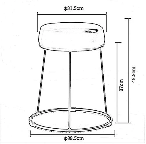 WXF Petit Tabouret Fer Art, Salon De Ménage Chambre Cuir Tabouret en Métal Tabouret Canapé Triangular Support Adulte Banc Tabouret Maquillage (Color : Brown)