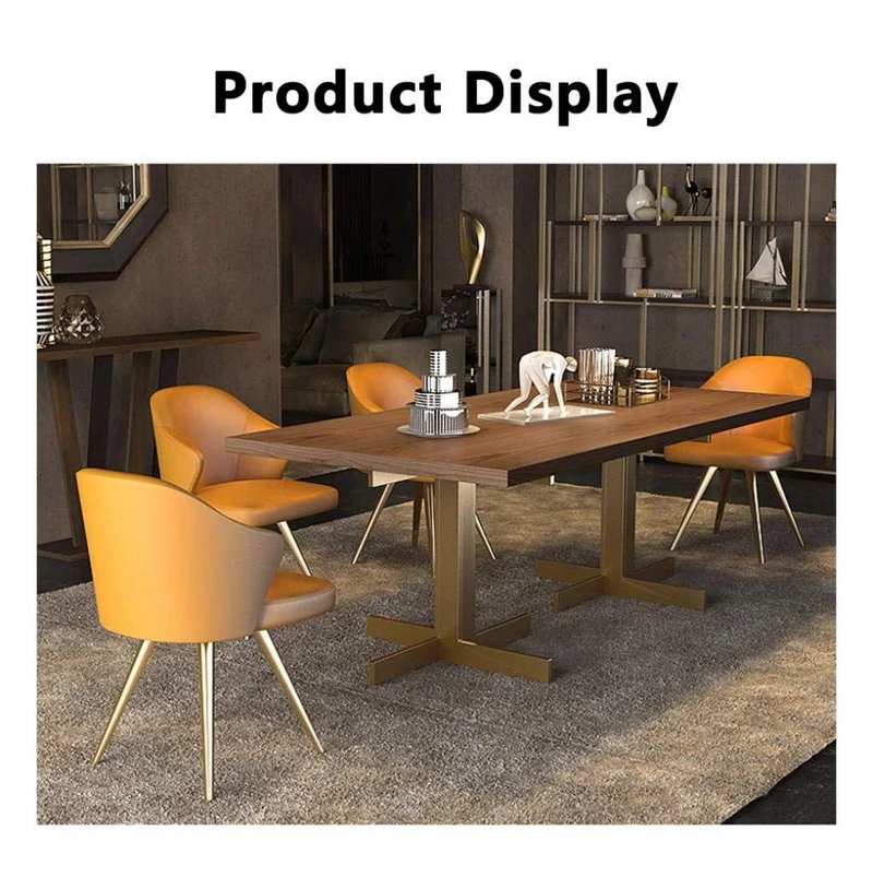 Natiya Chaise De Salle À Manger en Cuir PU Pieds en Métal Doré Modernes pour La Salle À Manger Bureau Salon Salle À Manger Cuisine