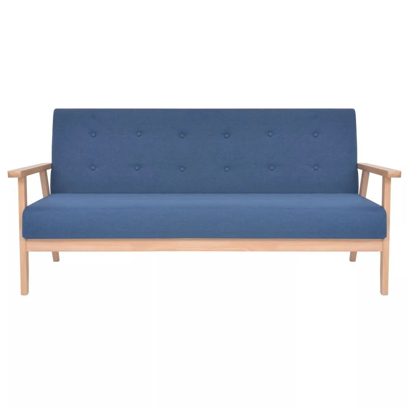 Luckyfu ce canapé 3 Places en Tissu Bleu.Ce canapé au Design élégant et Moderne également très Comodo. canapé de séjour.