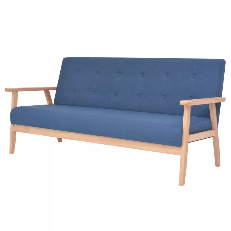 Luckyfu ce canapé 3 Places en Tissu Bleu.Ce canapé au Design élégant et Moderne également très Comodo. canapé de séjour.