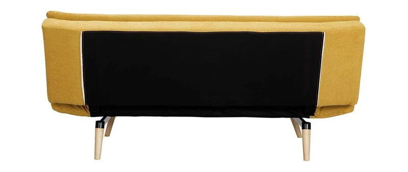 Miliboo Canapé Convertible scandinave 3 Places Jaune Moutarde Senso