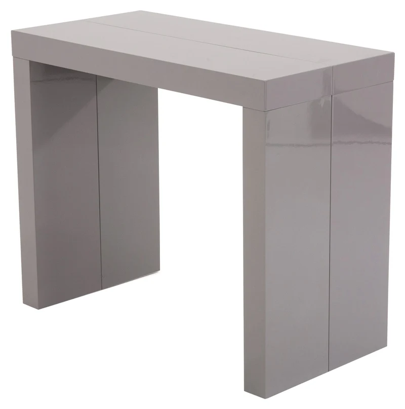 Soliving ATLAS Console 4 Allonges, Autre, Gris, 45 x 90 x 75 cm