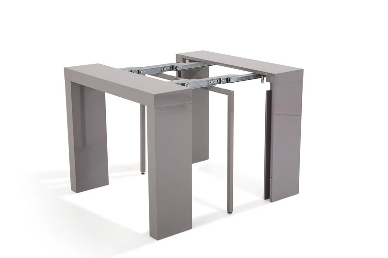 Soliving ATLAS Console 4 Allonges, Autre, Gris, 45 x 90 x 75 cm