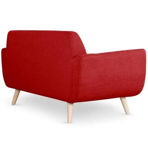 Canapé scandinave 2 Places Danube Tissu Rouge