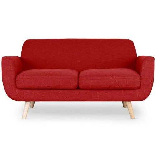 Canapé scandinave 2 Places Danube Tissu Rouge