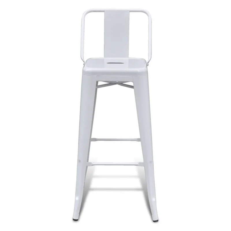 vidaXL 2 Tabourets de Bar Hauts Blanc Chaise de Bar Haute Tabourets Bar Mobilier de Bar