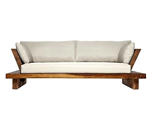 Atypik Home Banquette en Bois Ethnique Chic pour 3 Personnes