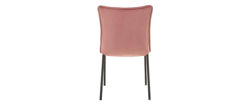 Miliboo Chaises Design Velours Rose (Lot de 2) Solace