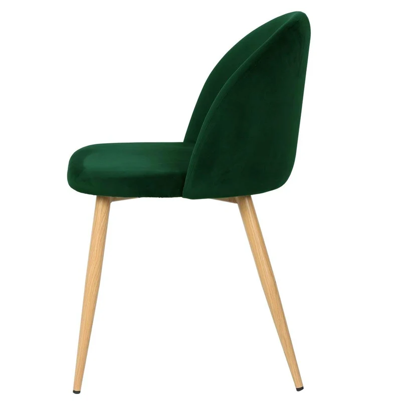 Nimara Chaise en velours au design scandinave, chaise de salle à manger et chaise de cuisine en tissu, chaise de salle à manger rose, gris, vert foncé, vert et bleu