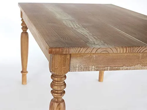 Langer Naturholzmöbel Table de Salle á Manger Olinda 160 x 90 Bois Massif Style Shabby Cuisine Look Antique