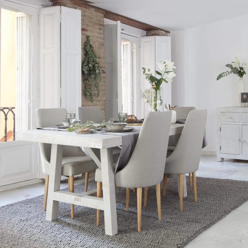 Milner Table Salle À Manger 175 - Bois - 175x95x78 cm - Couleur Blanc Wild