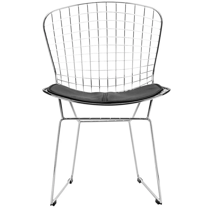 Chaise De Salle à Manger En Fer Moderne, Chaise Creuse, Fauteuil Décoration De Maison Moderne Avec Chaise En Café, (ensemble De 2),Noir