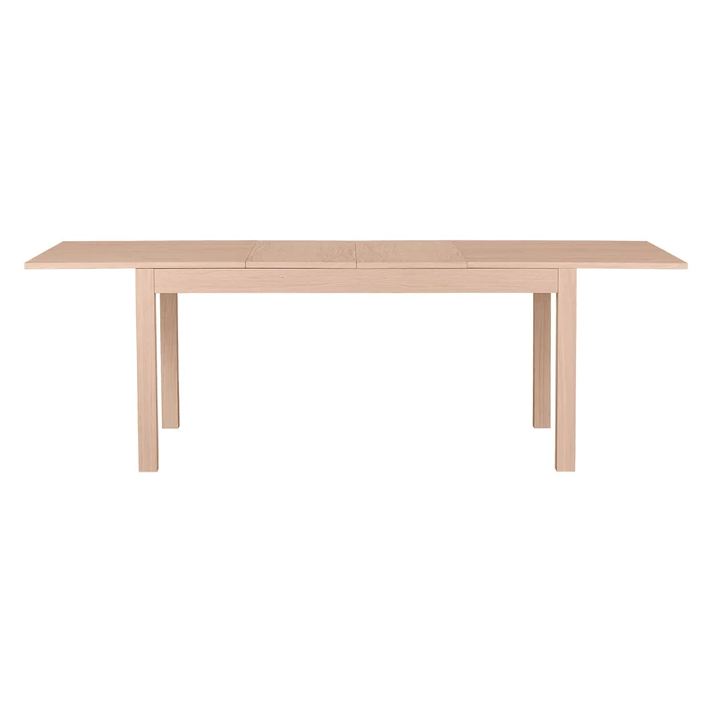 Keo Nano Table avec 2 Allonges Inclus, Bois, Naturel, 160 x 90 x 77 cm
