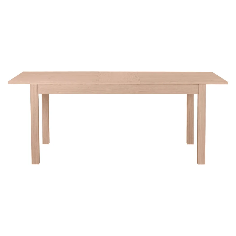 Keo Nano Table avec 2 Allonges Inclus, Bois, Naturel, 160 x 90 x 77 cm