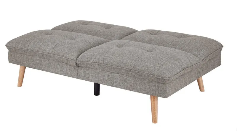 Mobilier Deco Canapé clic clac Design scandinave en Tissu Gris KOZI