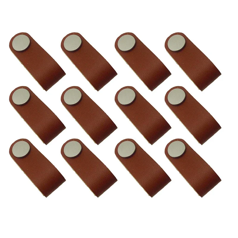 Homyl Poignée De Valise Durable Tire En Cuir Fait Main Remplacement - 12 Pcs