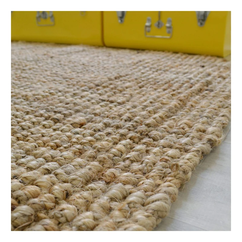 Decoweb Tapis Naturel Bohème 100% Jute - Naturel (120 x 170 cm)