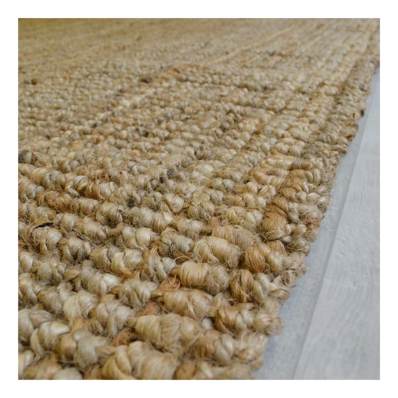 Decoweb Tapis Naturel Bohème 100% Jute - Naturel (120 x 170 cm)
