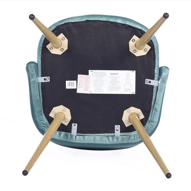 FURNISH1 Lot de 2 Superbe Chaise de Salle à Manger en Velours, Dossier rembourré Ergonomique et Assise rembourrée,Chaise Aqua de Salle à Manger 52 * 46.5 * 82cm