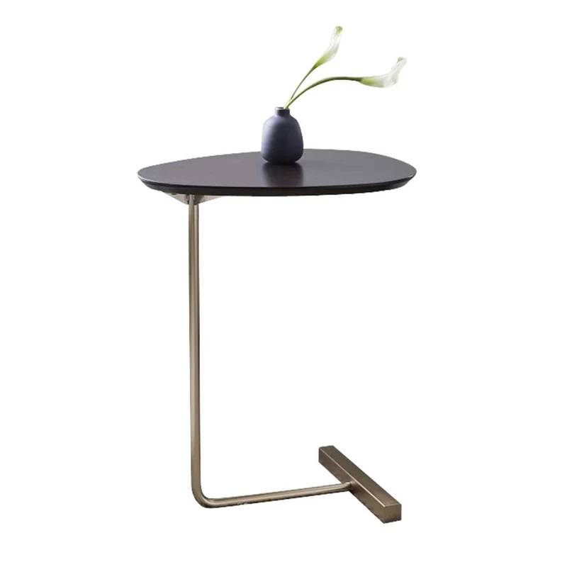 Tables Basses Table D'appoint Table d'angle en Fer Forgé Canapé Table D'appoint Table D'étude Simple Salon Petite Table Basse (Color : Black, Size : 40 * 30 * 60cm)