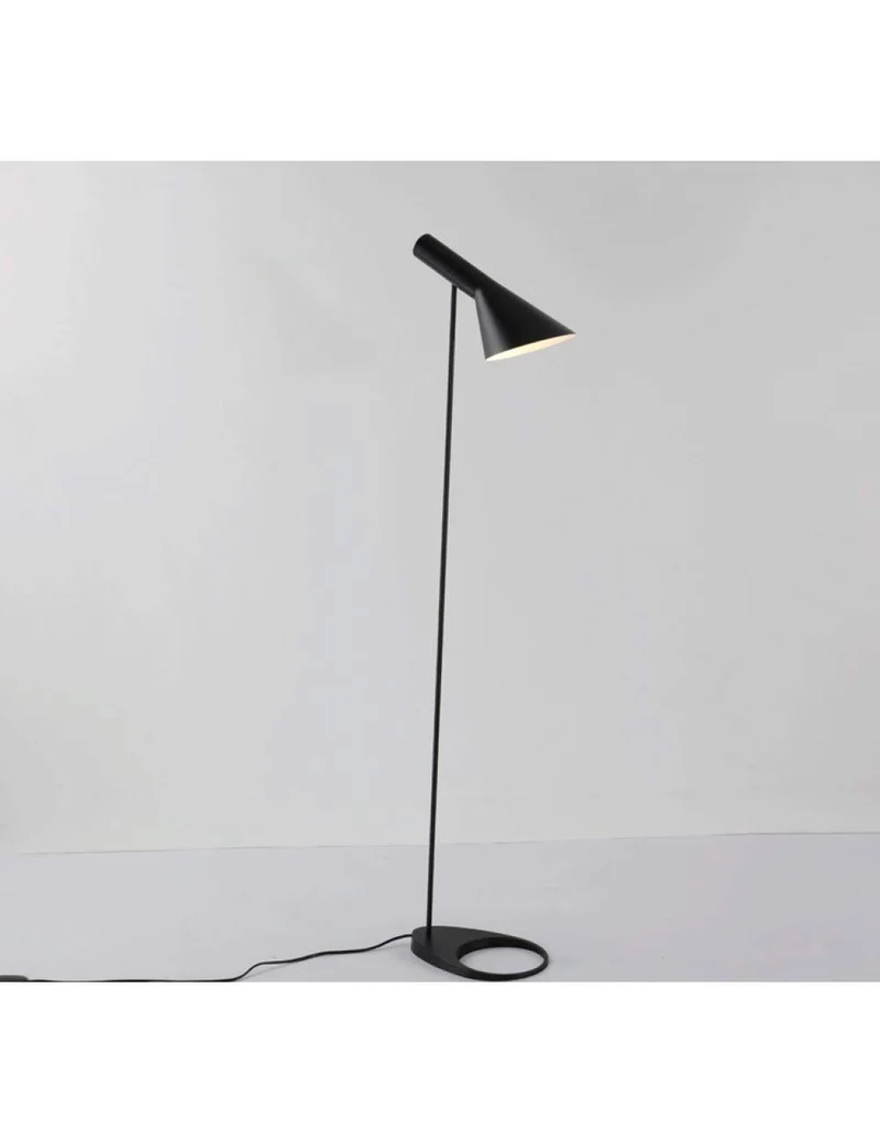 XDLDD Arne Poulsen Lampadaire en Métal Simple Lampadaire E27 Noir/Blanc Lampara De Pie Lampadaires pour Salon Country House Bar,Black,
