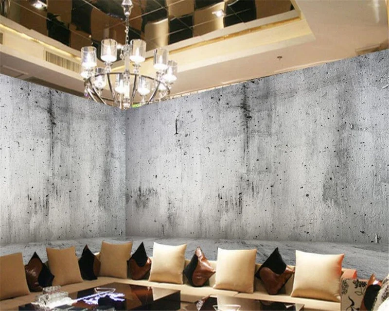 BZDHWWH Photo De Mur De Béton Personnalisé 3D Papier Peint Mur De Pierre Nostalgique Texture Fond Fonds D'Écran pour Le Salon,250cm (H) x 375cm (W)