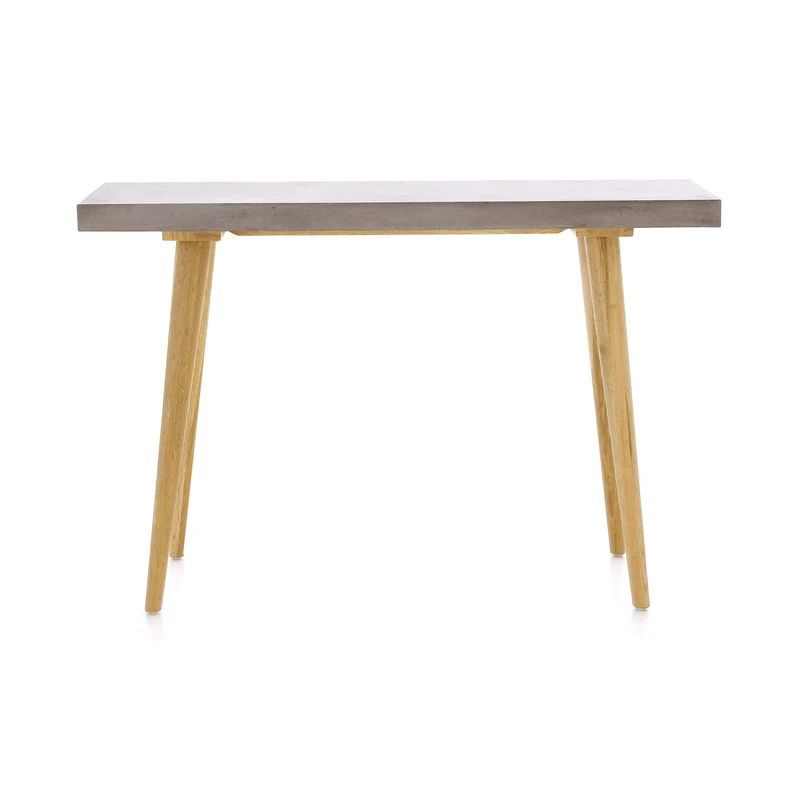 Maisonetstyles Console 115 cm en béton Clair et chêne