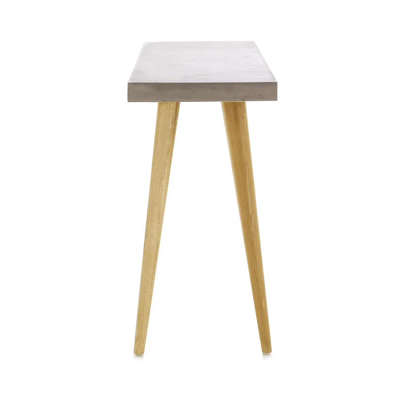 Maisonetstyles Console 115 cm en béton Clair et chêne