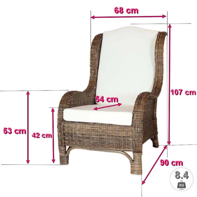 Rotin Design Noel: -47% Fauteuil Nassau en Osier