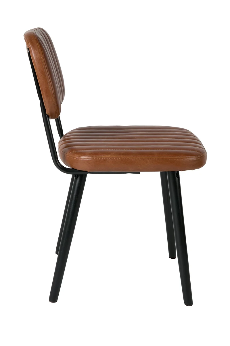 Felis Lifestyle 1100261 Jake Worn Chaise Faux Cuir Marron 58 x 46 x 81 cm