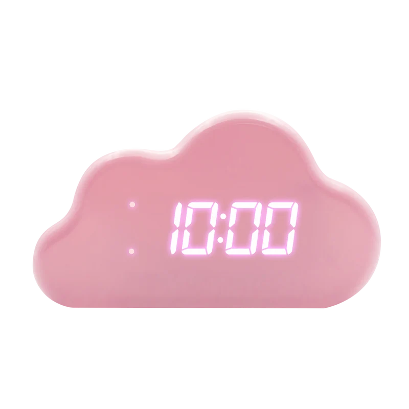 Digitaler Wecker Wolke Rose