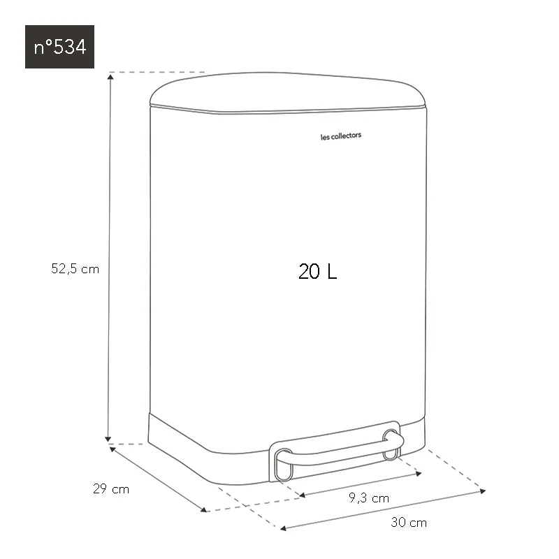 poubelle à pédale 20L