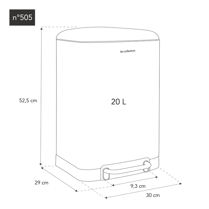 poubelle à pédale 20L