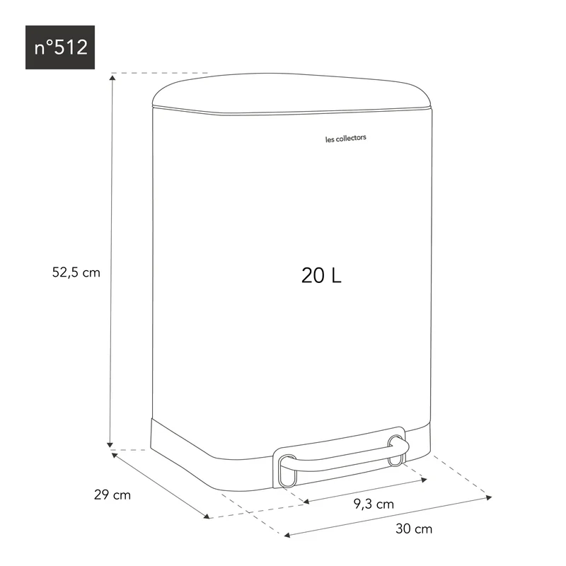 poubelle à pédale 20L