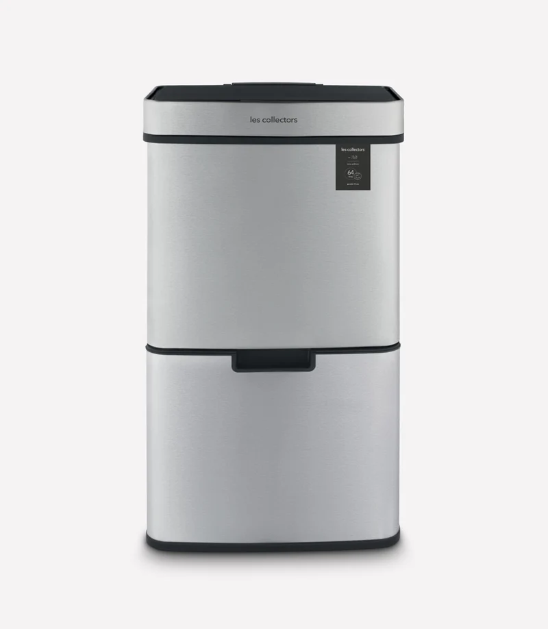 poubelle de tri à capteur 64L
