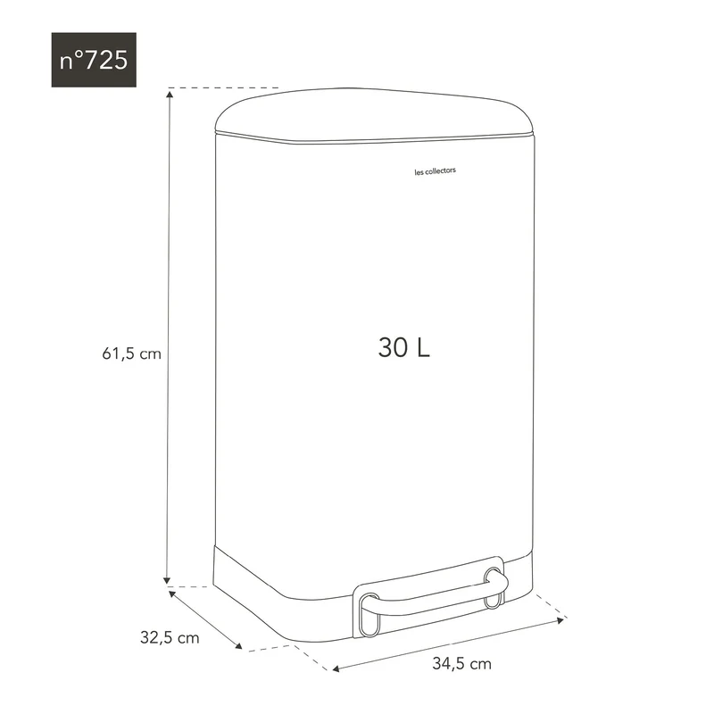 poubelle à pédale 30L
