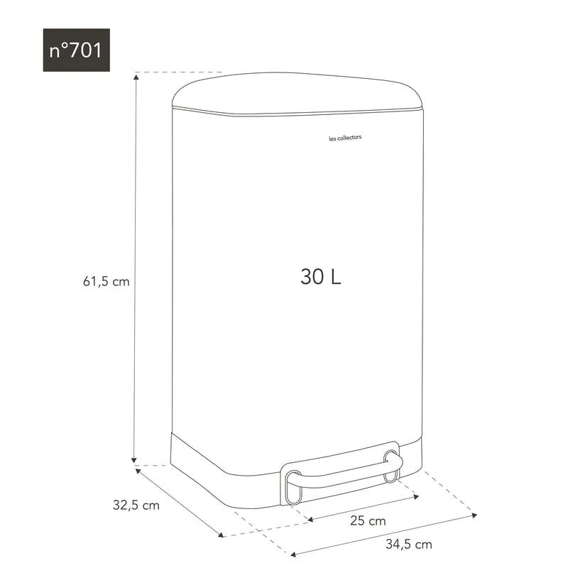 poubelle à pédale 30L