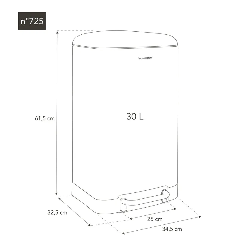 poubelle à pédale 30L