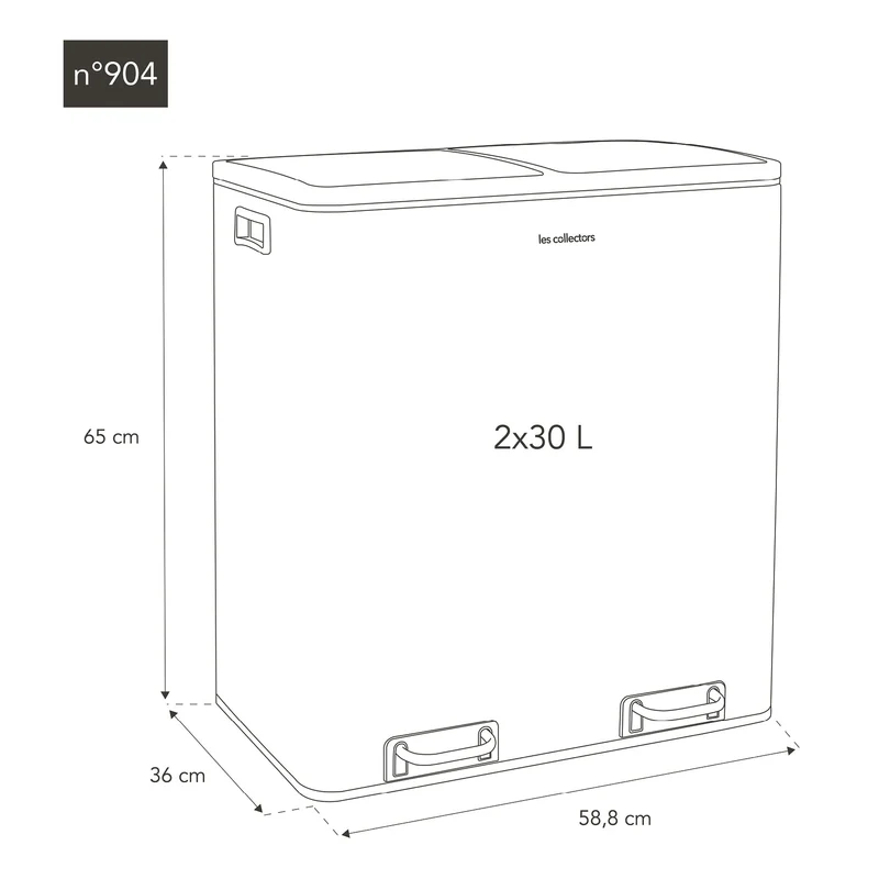 poubelle de tri 60L