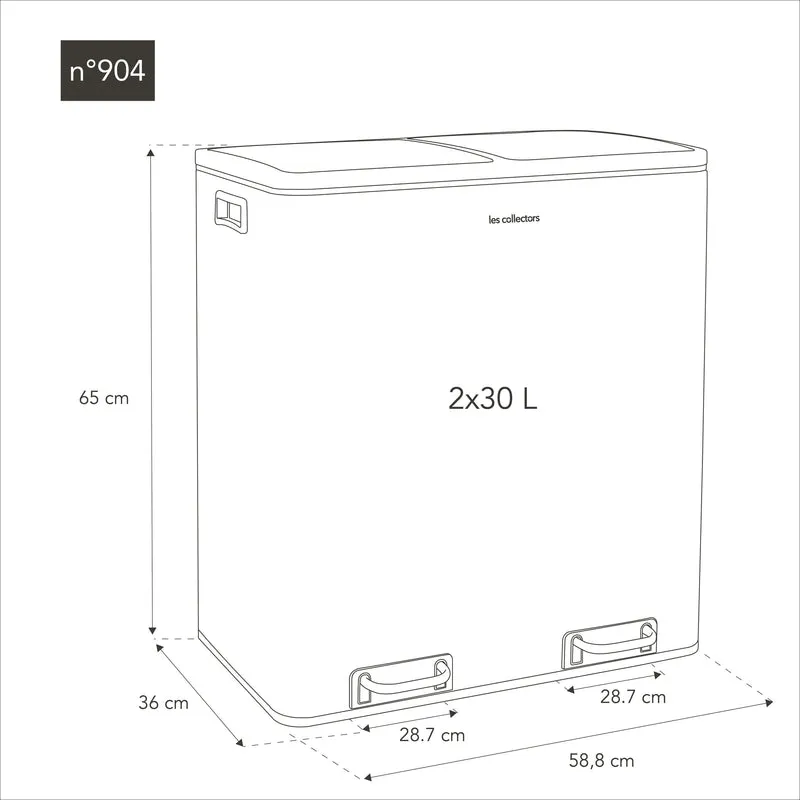 poubelle de tri 60L