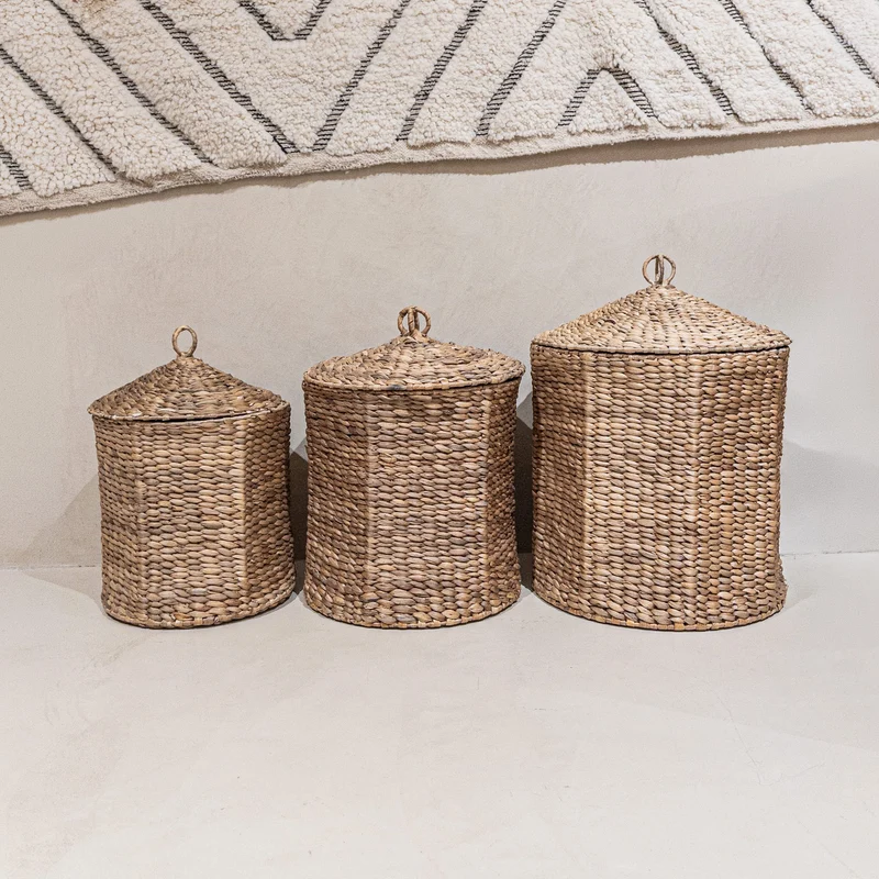Water Hyacinth Basket | Ø35x35cm