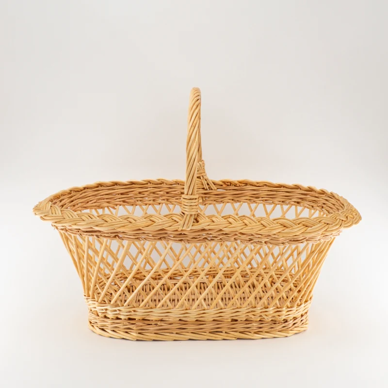 Panier ovale en jour croisé