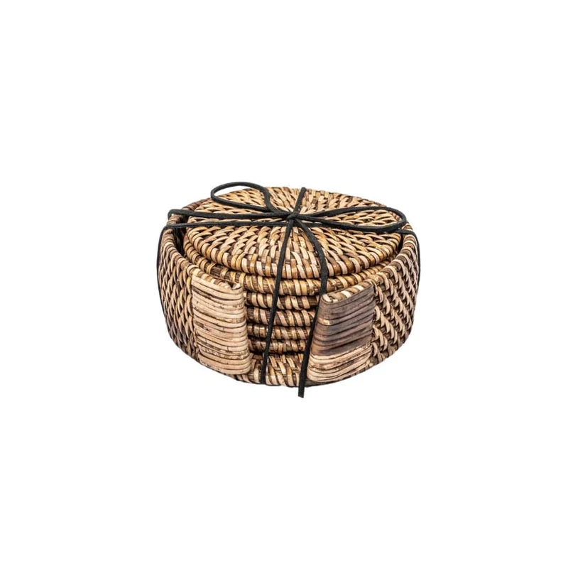 Natural Rattan Coasters | Set of 6