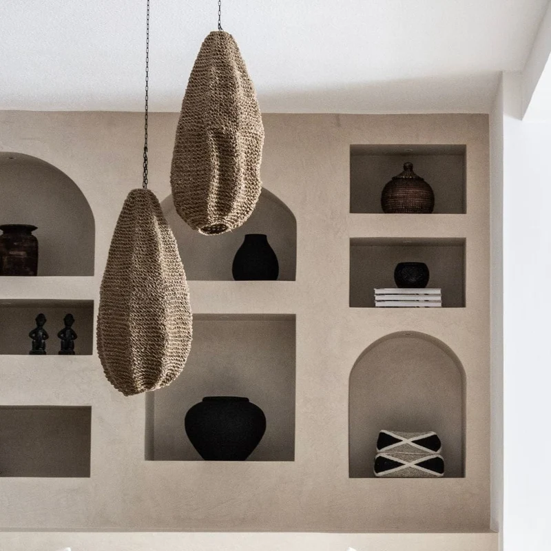 Beaded Basket | Sand/Black 20cm
