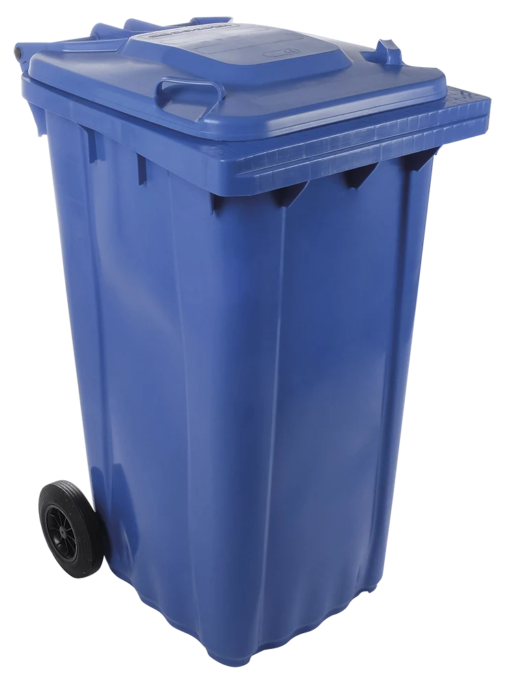 Conteneur à ordures avec couvercleet roulettes dim azul 240 lts.