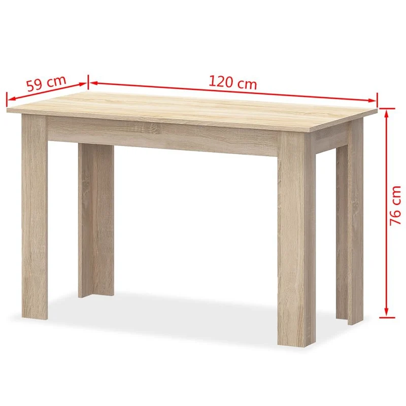 Tidyard 3 pcs Mobilier de Salle à Manger | Table a Manger | Mobilier de Cuisine | Table de Cuisine avec 1 Table et 2 Bancs Aggloméré Chêne