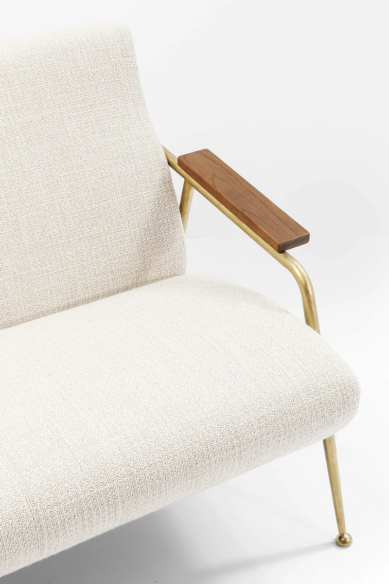 Kare 83147 Canapé Topogan 3 Places en Tissu Filigrane avec accoudoirs en Bois 75 x 180 x 74 cm