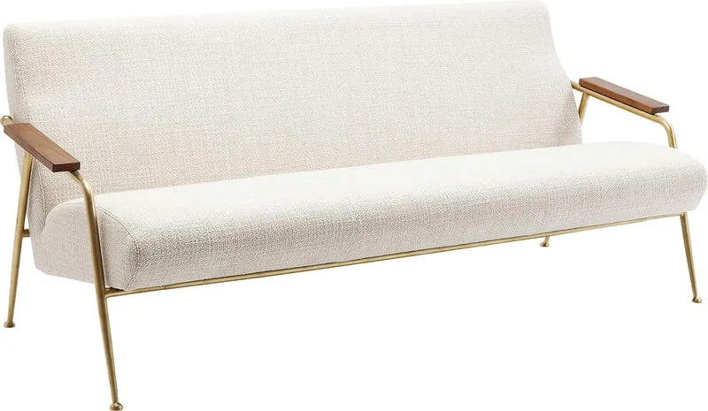 Kare 83147 Canapé Topogan 3 Places en Tissu Filigrane avec accoudoirs en Bois 75 x 180 x 74 cm
