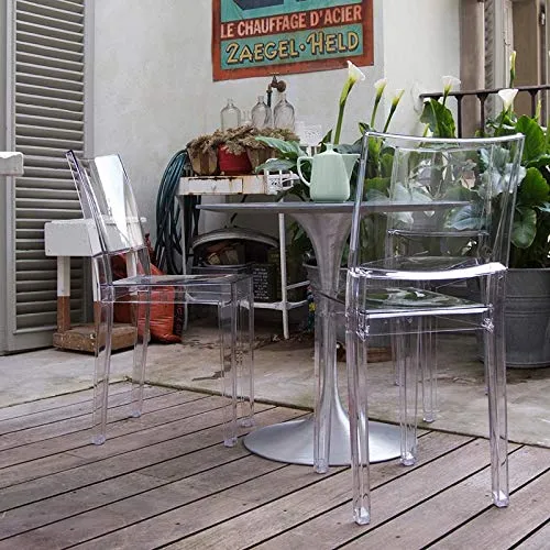 Kartell 4850/B4 LA MARIE Chaise lot de 2, transparent